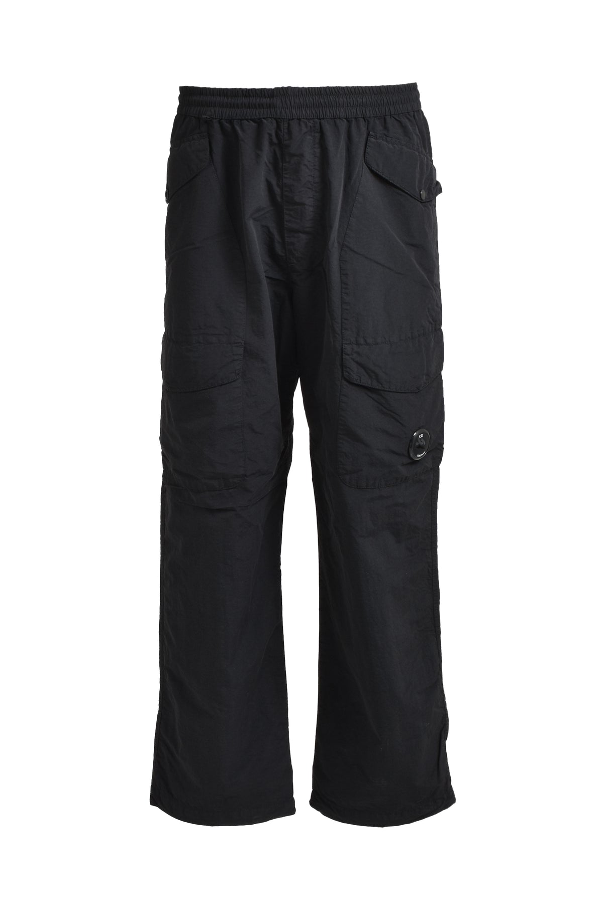 FLATT NYLON LOOSE UTILITY PANTS / BLK 999