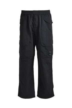 FLATT NYLON LOOSE UTILITY PANTS / BLK 999