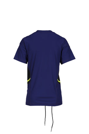 WOMENS LACE UP FOOTBALL TOP / BLU NVY BLU