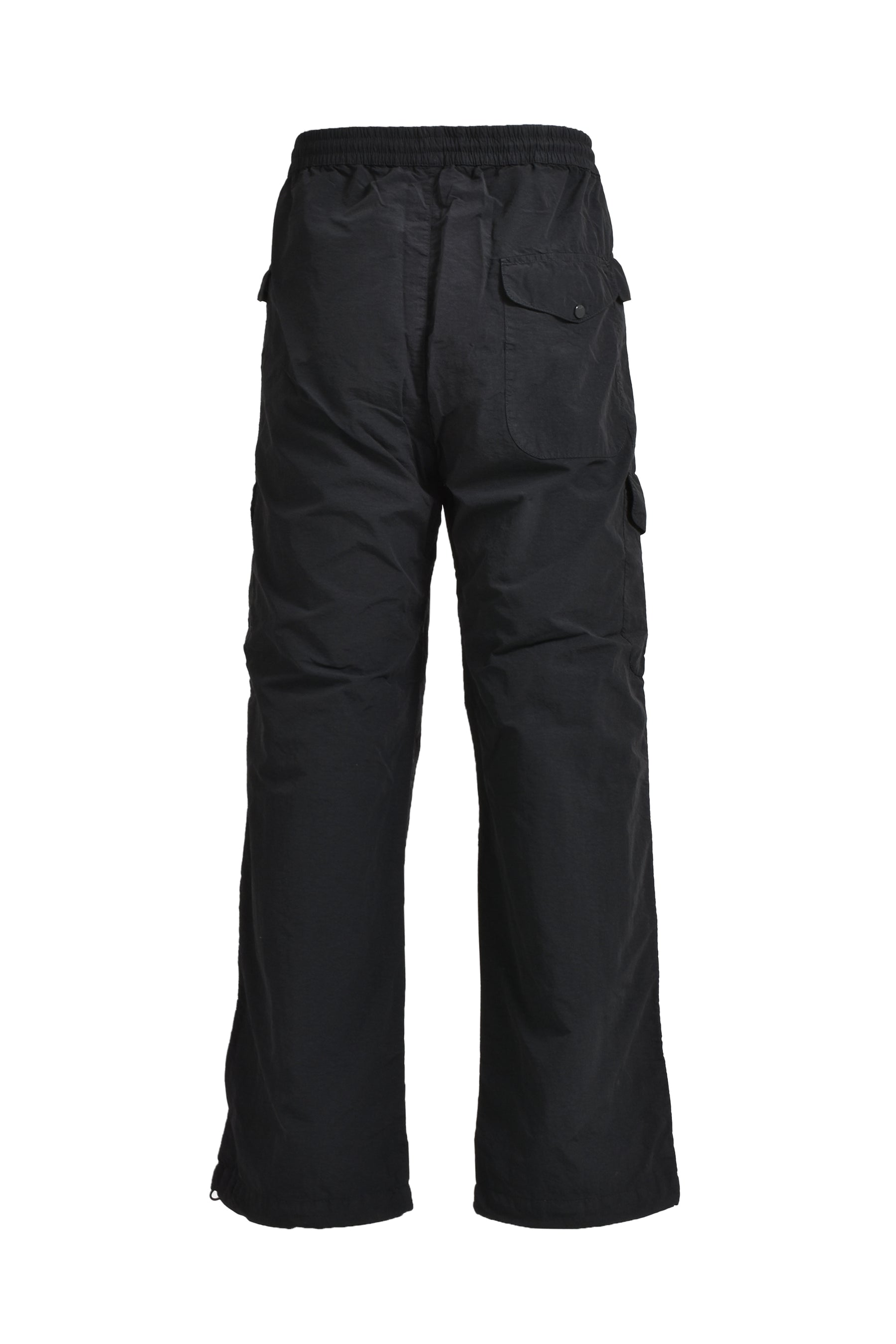 FLATT NYLON LOOSE UTILITY PANTS / BLK 999