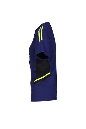 WOMENS LACE UP FOOTBALL TOP / BLU NVY BLU