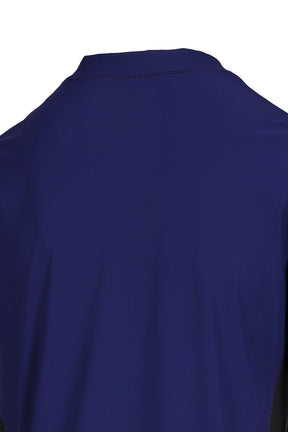 WOMENS LACE UP FOOTBALL TOP / BLU NVY BLU