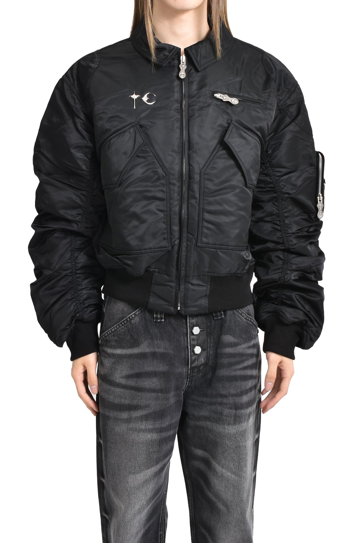 NYLON BOMBER / BLK