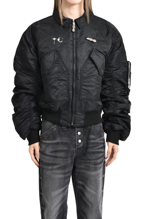 NYLON BOMBER / BLK