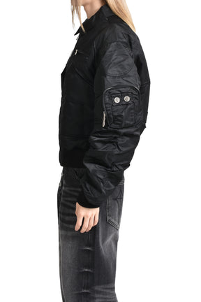 NYLON BOMBER / BLK