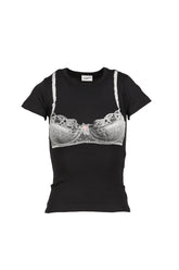 BRA BABY TEE KNIT / BLK