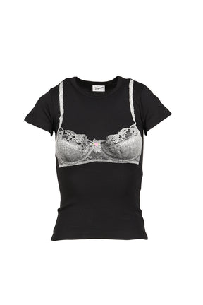 BRA BABY TEE KNIT / BLK