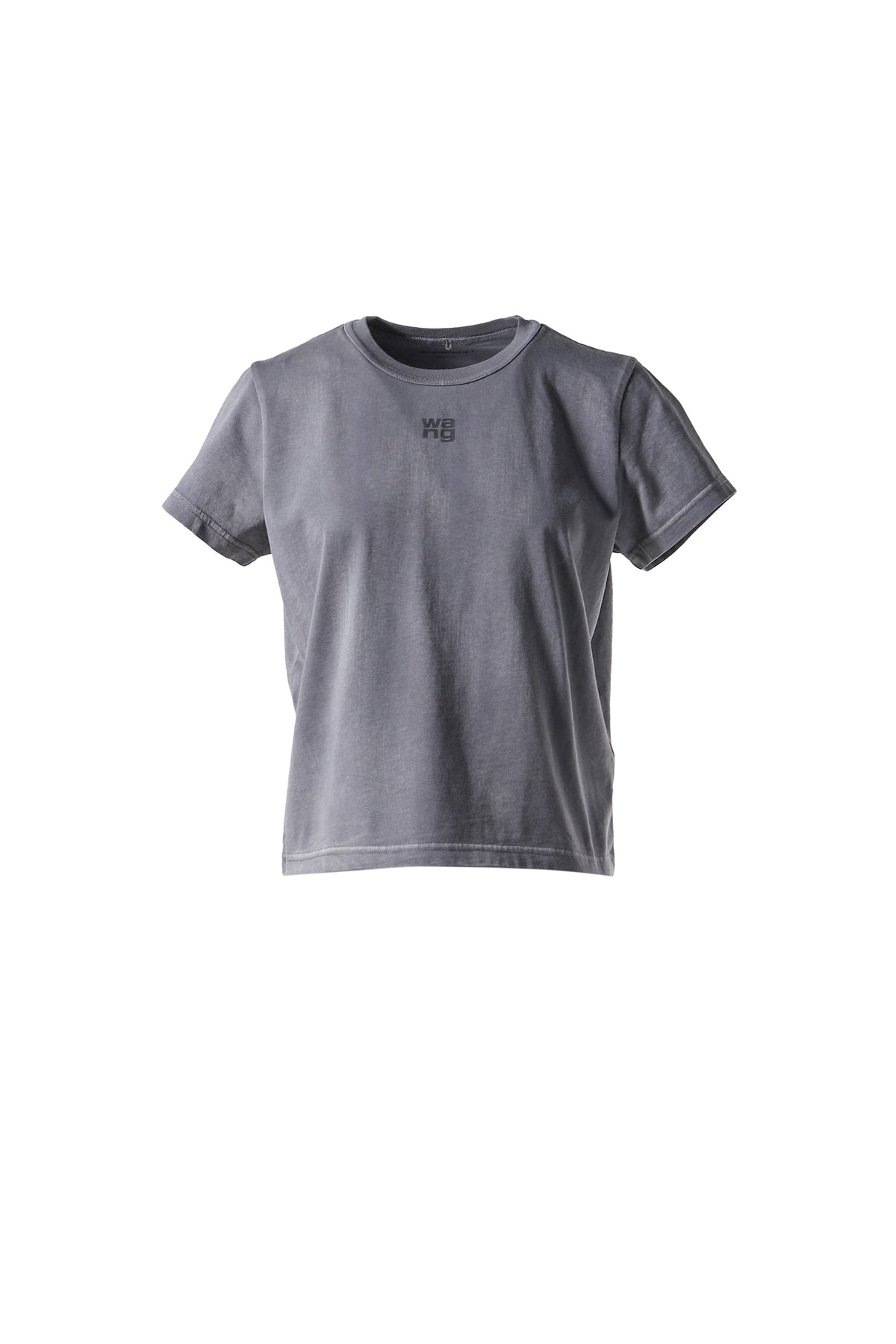 ESSENTIAL JSY SHRUNKEN TEE W/PUFF LOGO / WASHED ASPHALT