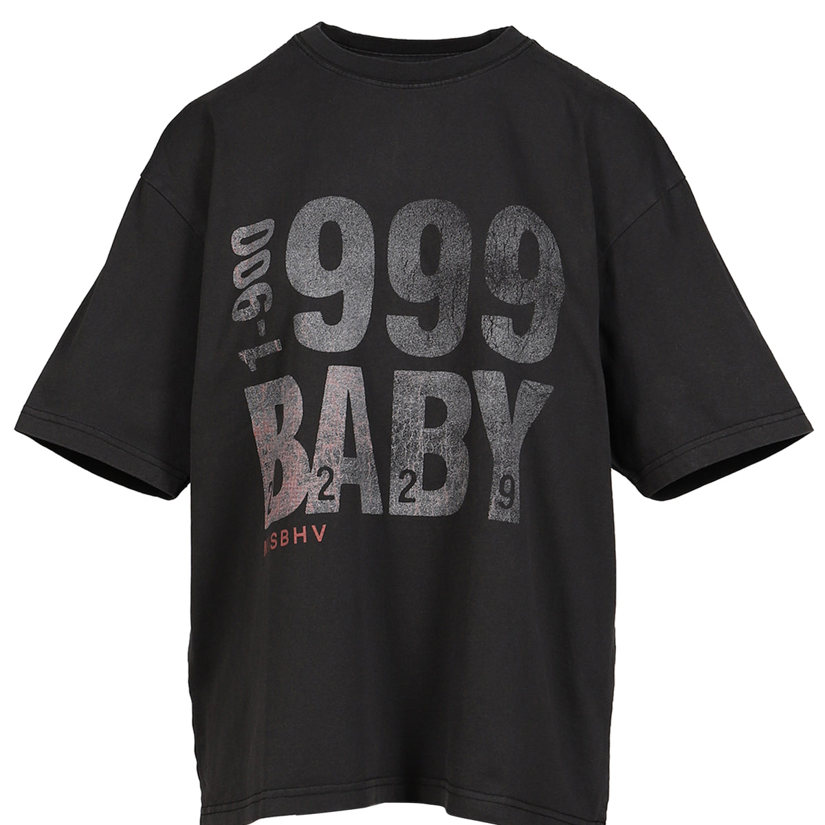 MISBHV MISBHV SS26 999 BABY T-SHIRT UNISEX / WASHED BLK - NUBIAN 