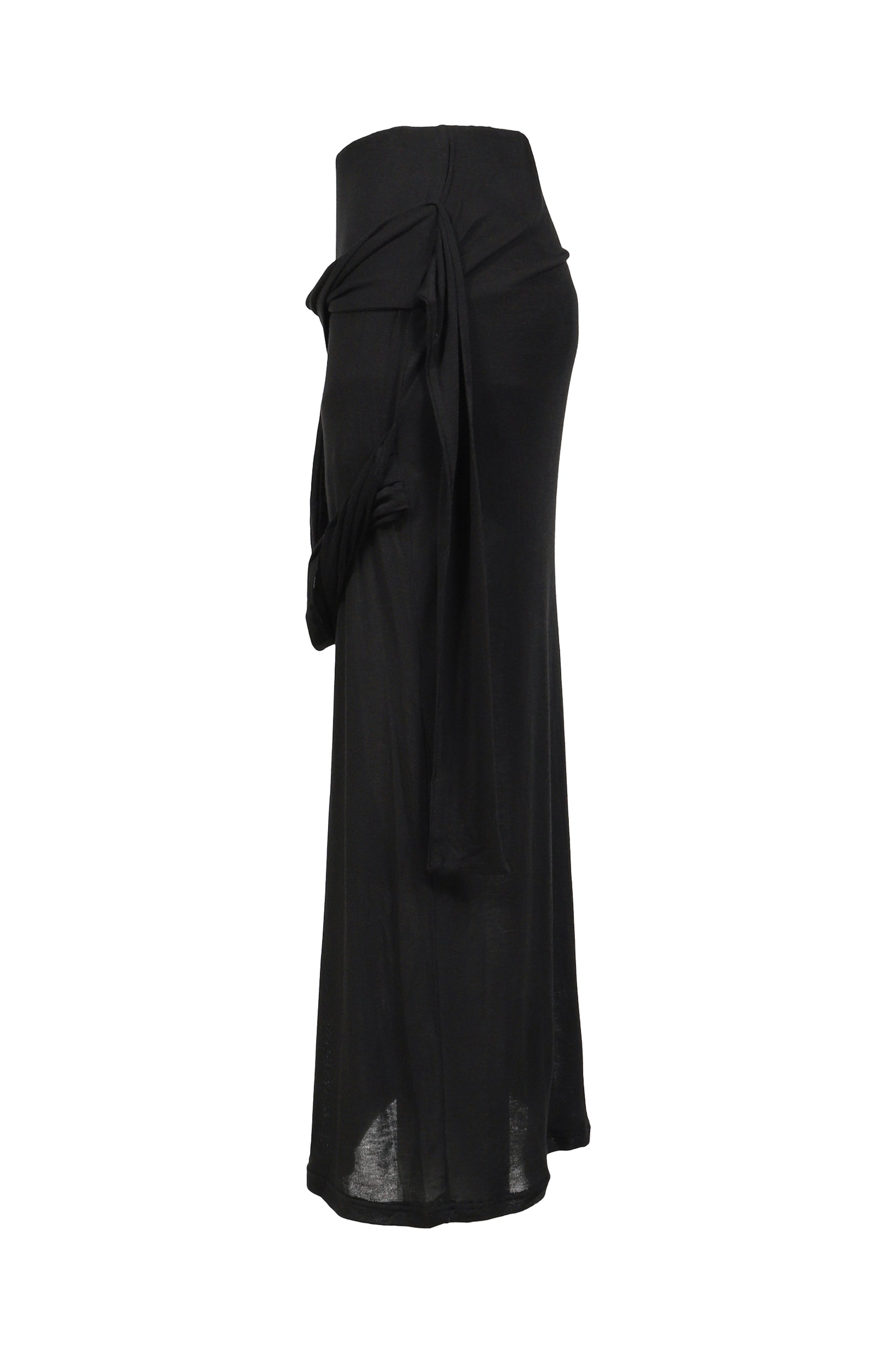 SIGNATURE DRAPING SKIRT / BLK