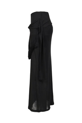SIGNATURE DRAPING SKIRT / BLK
