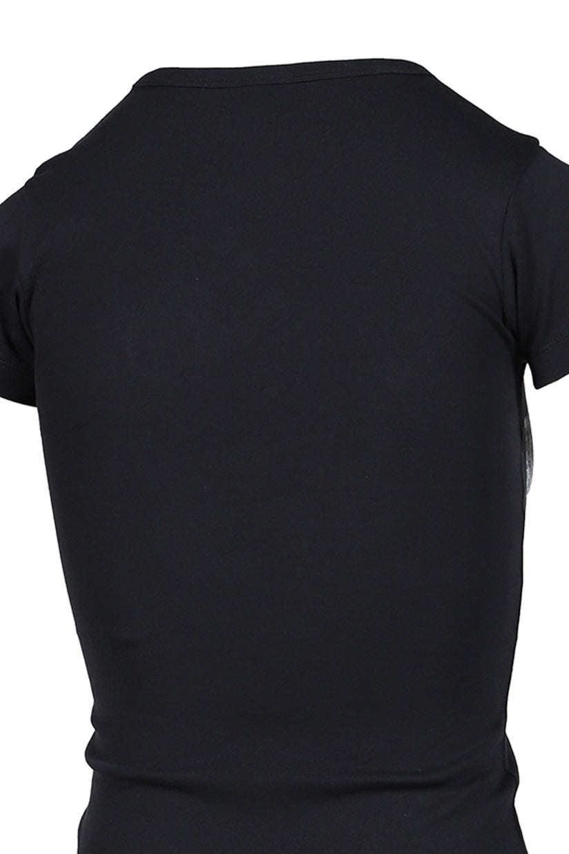 BRA BABY TEE KNIT / BLK