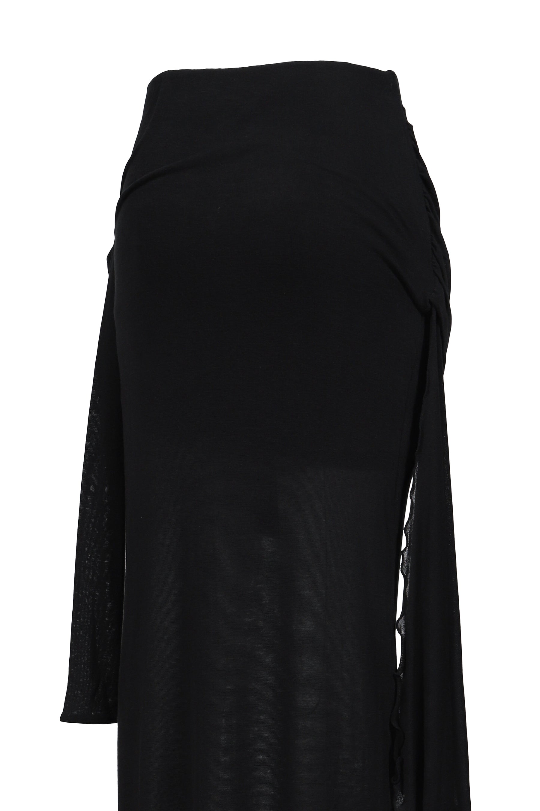SIGNATURE DRAPING SKIRT / BLK