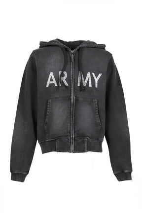 ARMY ZIP HOODY / BLACK