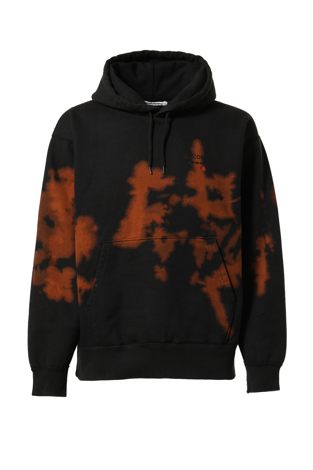 Amiri Bandana Bleach All Over Hoodie Orange for Men