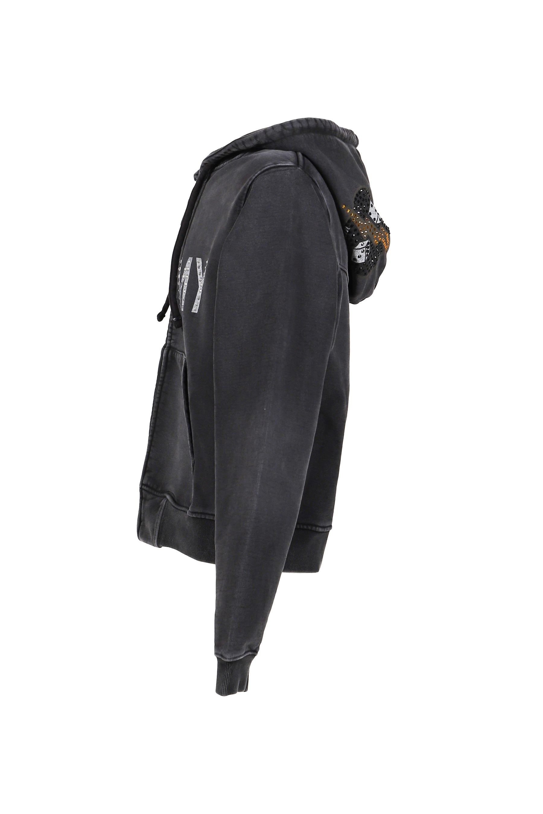 ARMY ZIP HOODY / BLACK