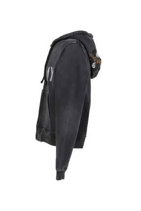 ARMY ZIP HOODY / BLACK