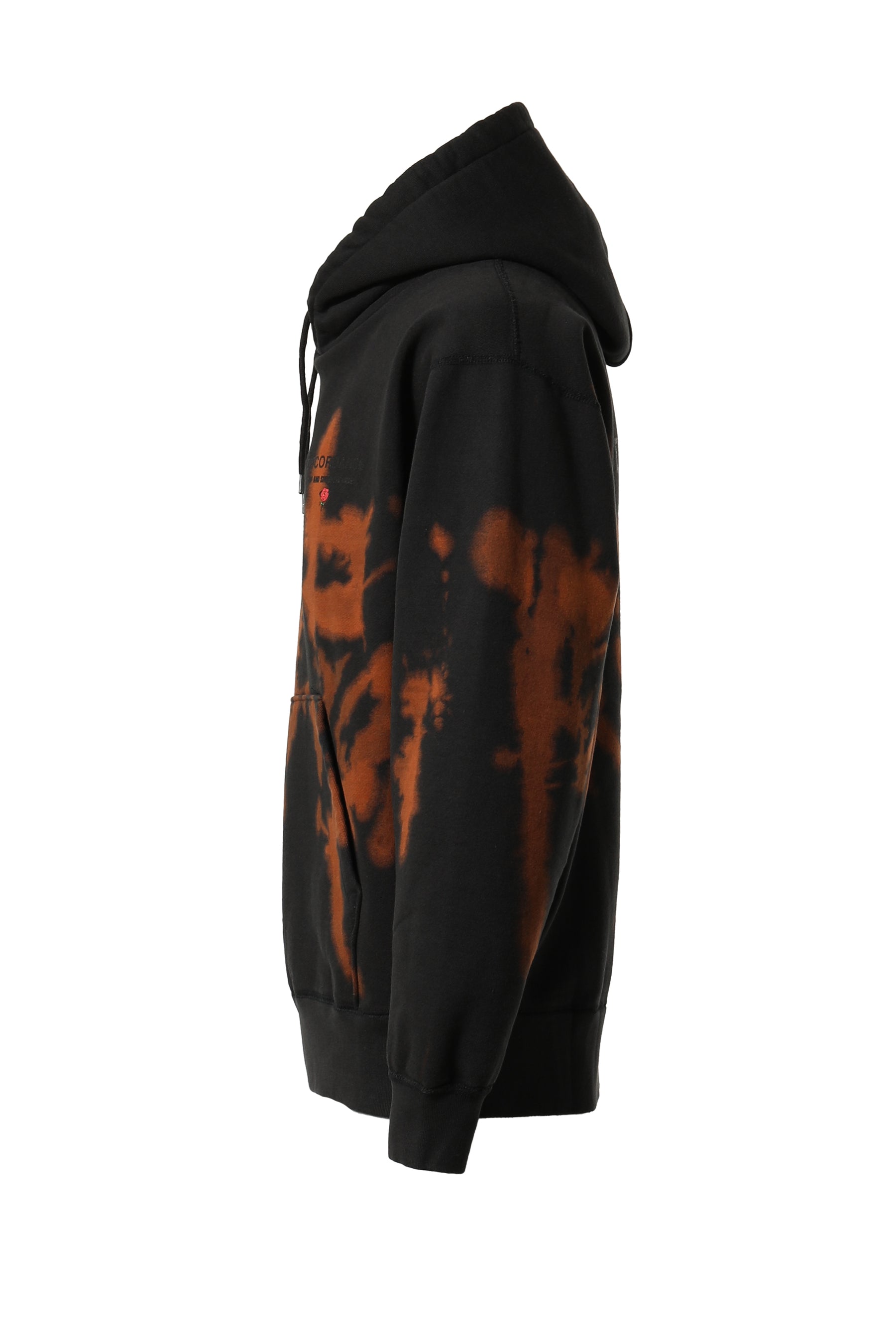 Amiri Bandana Bleach All Over Hoodie Orange for Men