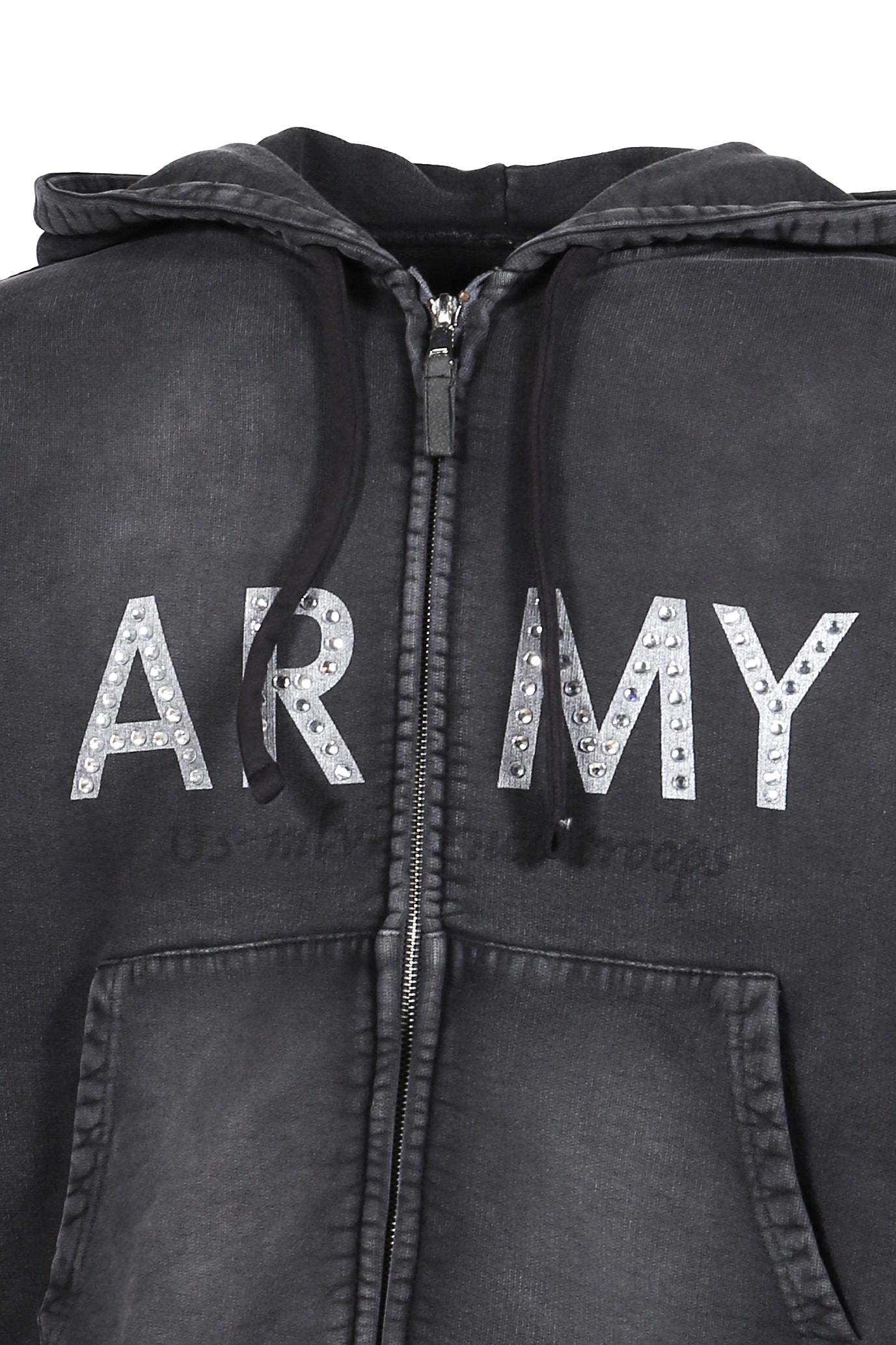 ARMY ZIP HOODY / BLACK