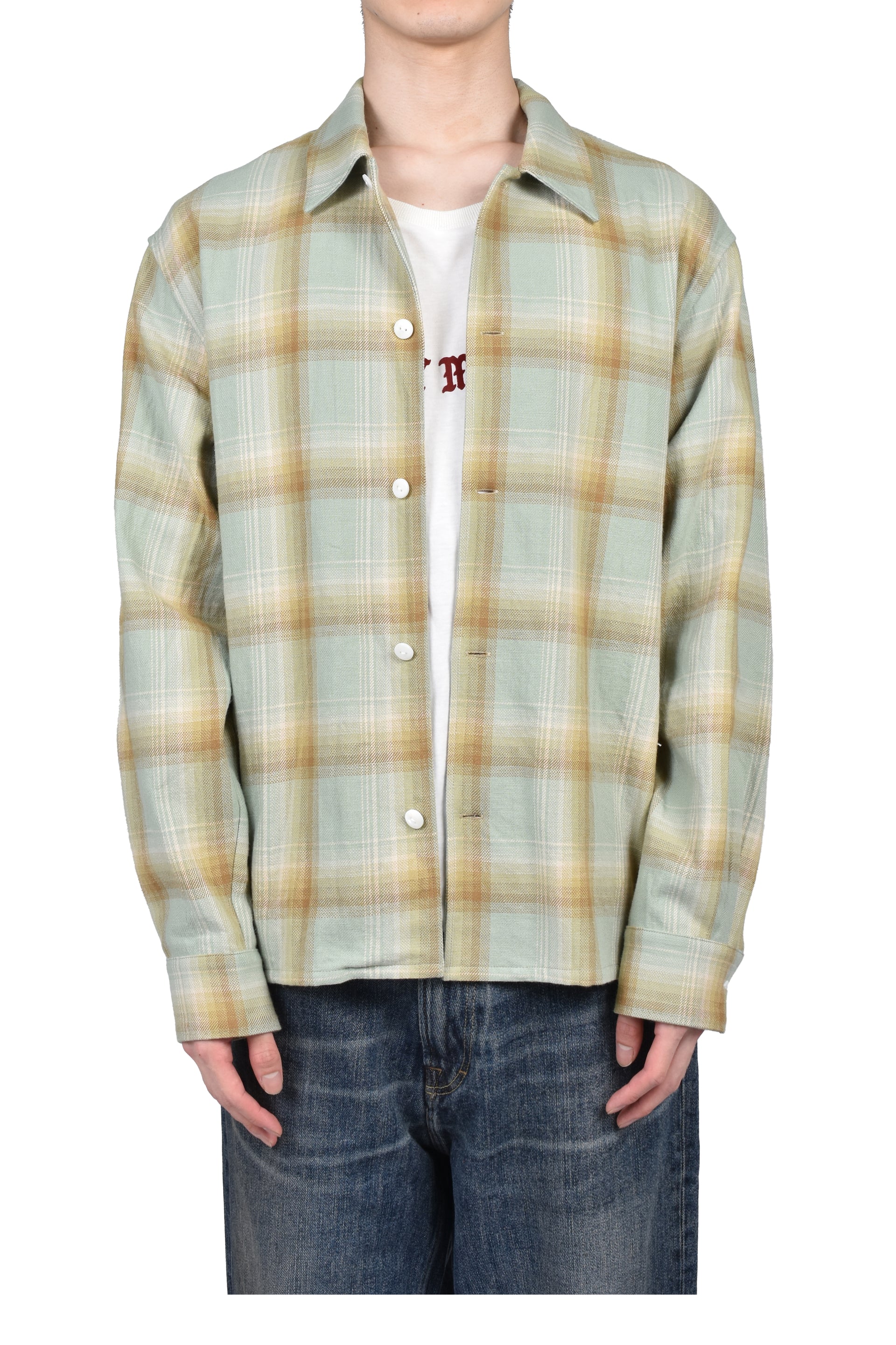 LOGAN OMBRE LS SHIRT / CHECKERED GRN