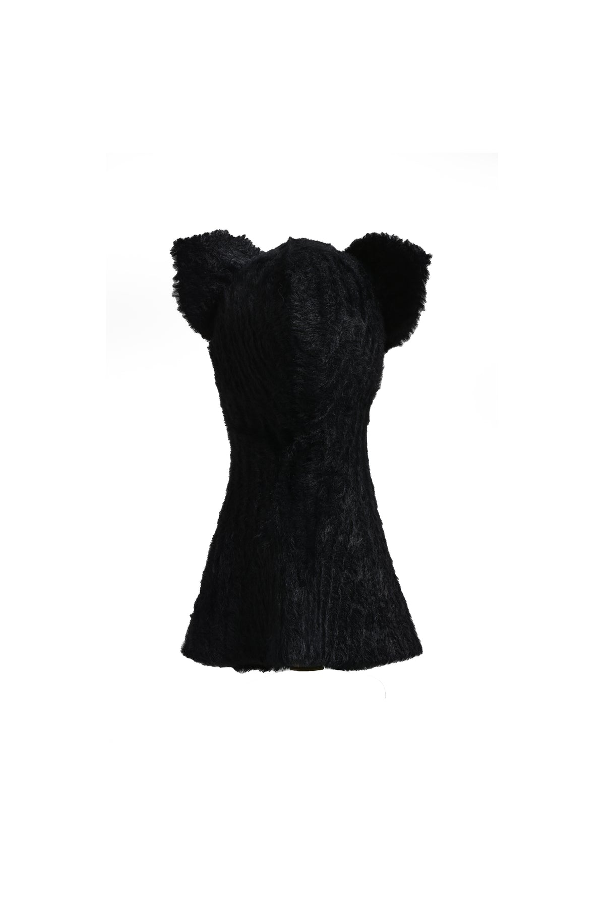 FLUFFY EARS BALACLAVA / BLK