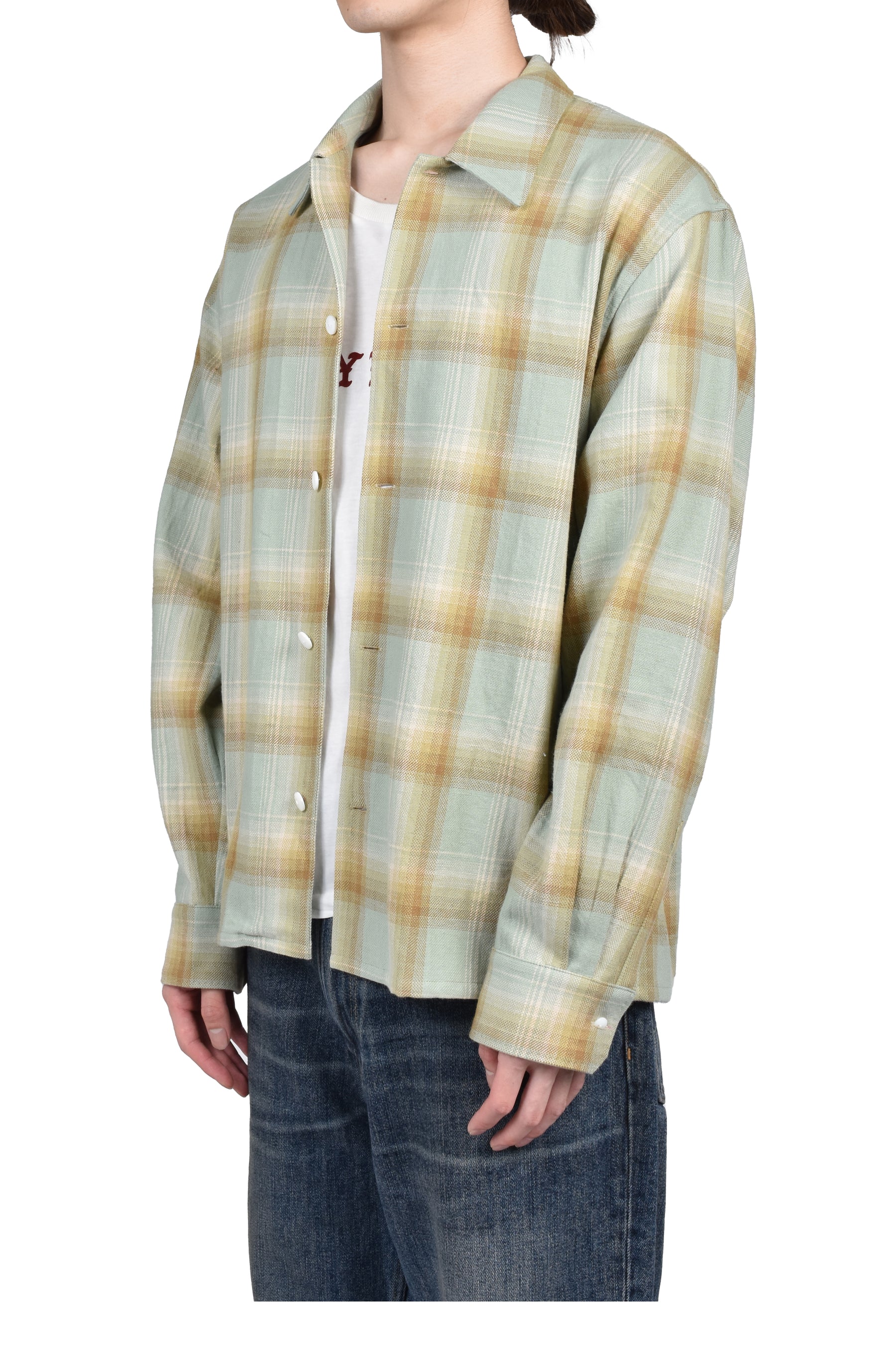 LOGAN OMBRE LS SHIRT / CHECKERED GRN