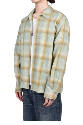 LOGAN OMBRE LS SHIRT / CHECKERED GRN