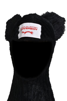 FLUFFY EARS BALACLAVA / BLK