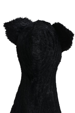 FLUFFY EARS BALACLAVA / BLK