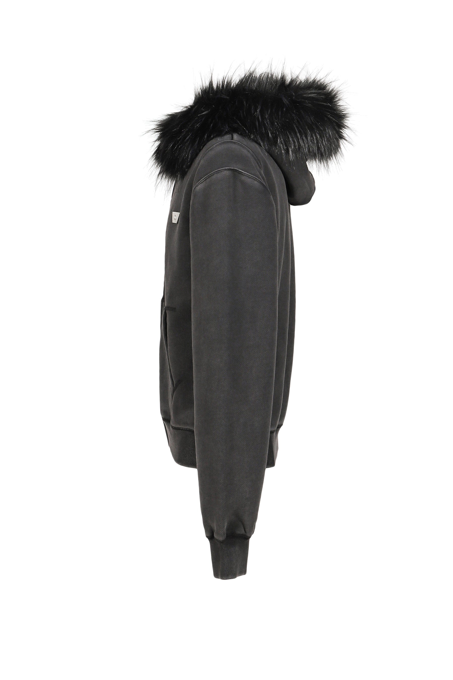 STAR TEDDY FUR HOODIE / BLACK 