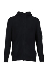 KNW CARDIGAN IN FLEECE KNIT / BLK