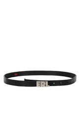 ERL LOGO SKINNY LEATHER BELT / BLK