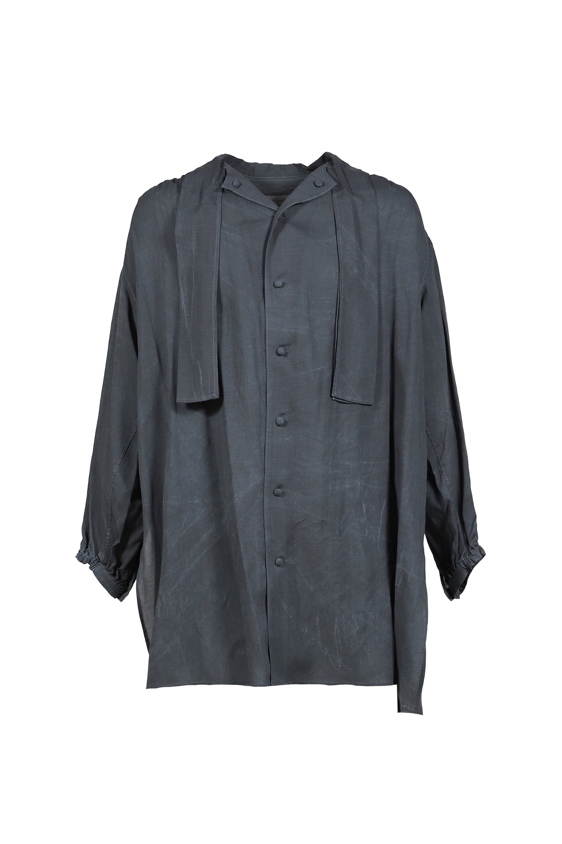STOLE GATHER SHIRT / BLK