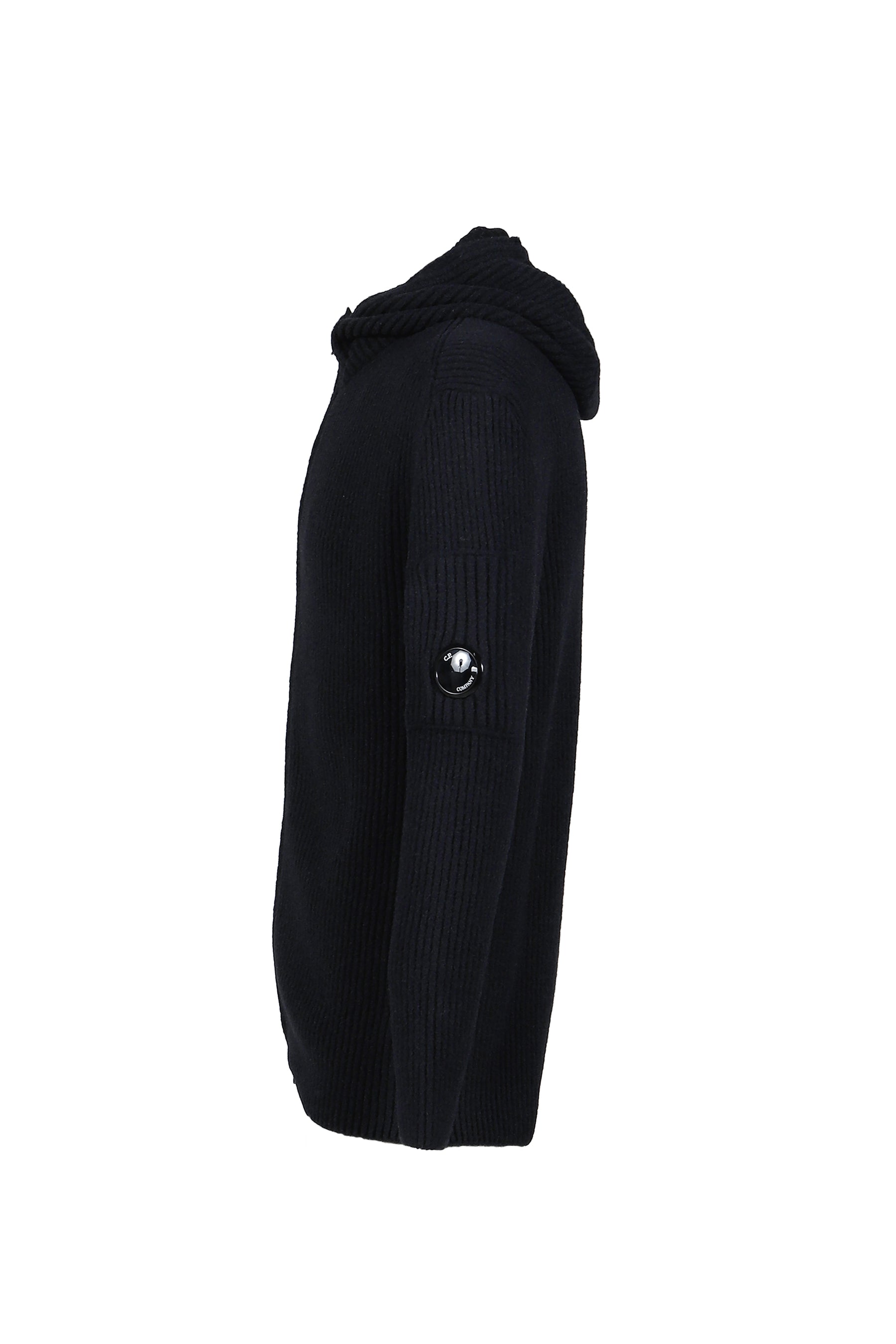 KNW CARDIGAN IN FLEECE KNIT / BLK