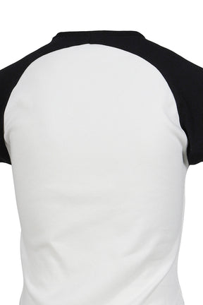 CIRCLE CONTRAST T-SHIRT / HERITAGE WHT/BLK 