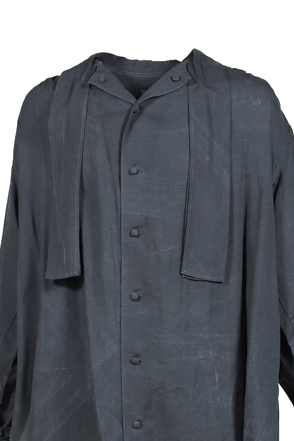 STOLE GATHER SHIRT / BLK