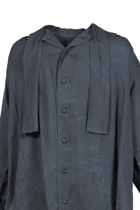 STOLE GATHER SHIRT / BLK