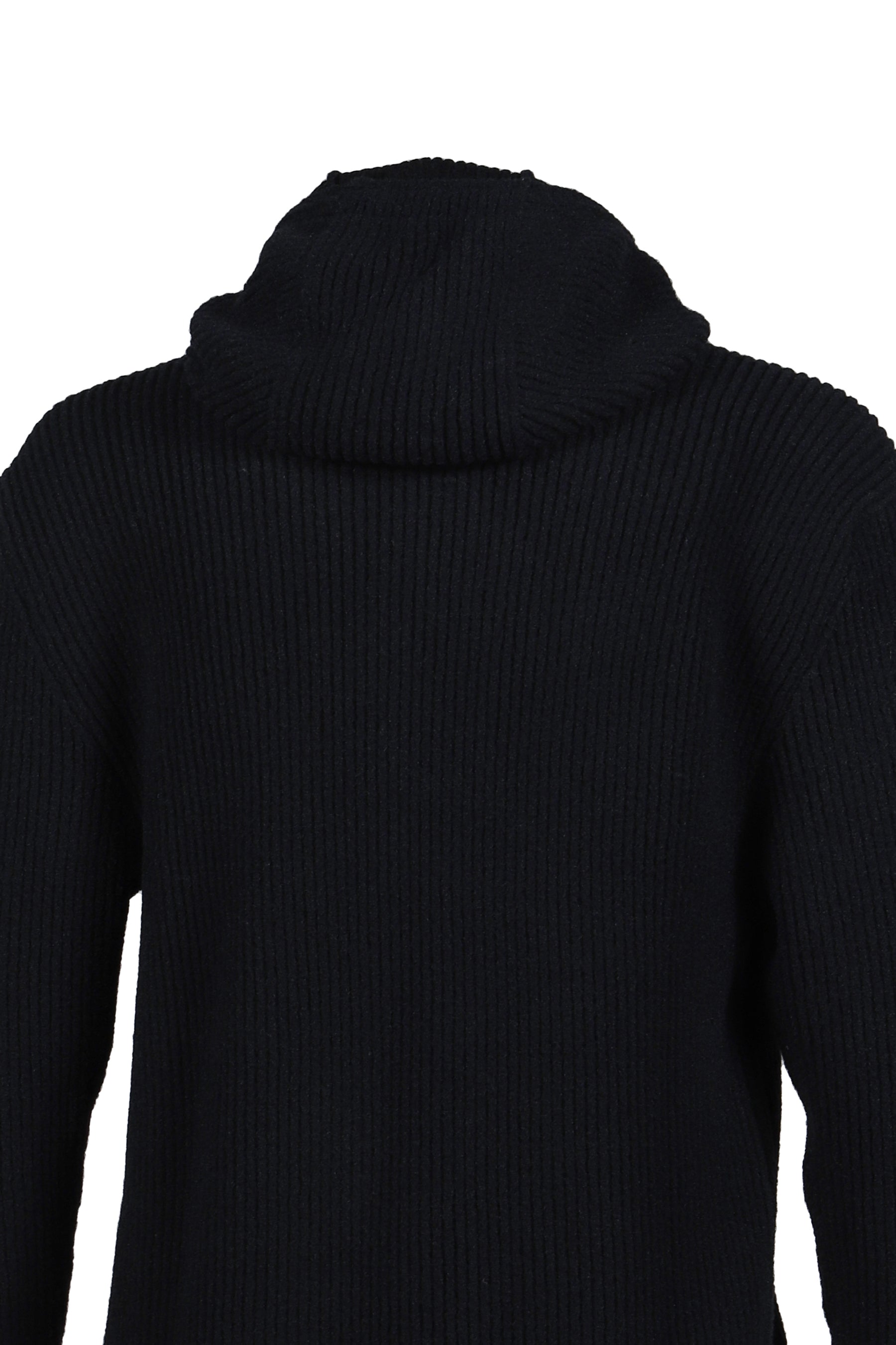 KNW CARDIGAN IN FLEECE KNIT / BLK