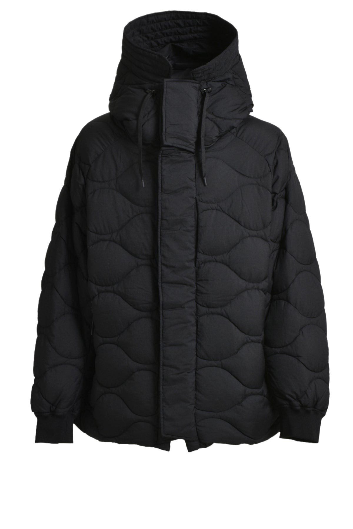 QUILTING DOWN COAT / BLK