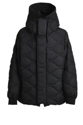 QUILTING DOWN COAT / BLK