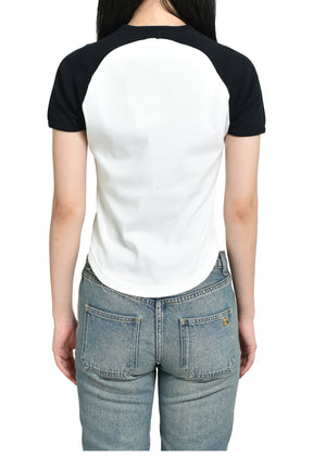 CIRCLE CONTRAST T-SHIRT / HERITAGE WHT/BLK 
