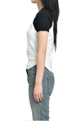 CIRCLE CONTRAST T-SHIRT / HERITAGE WHT/BLK 