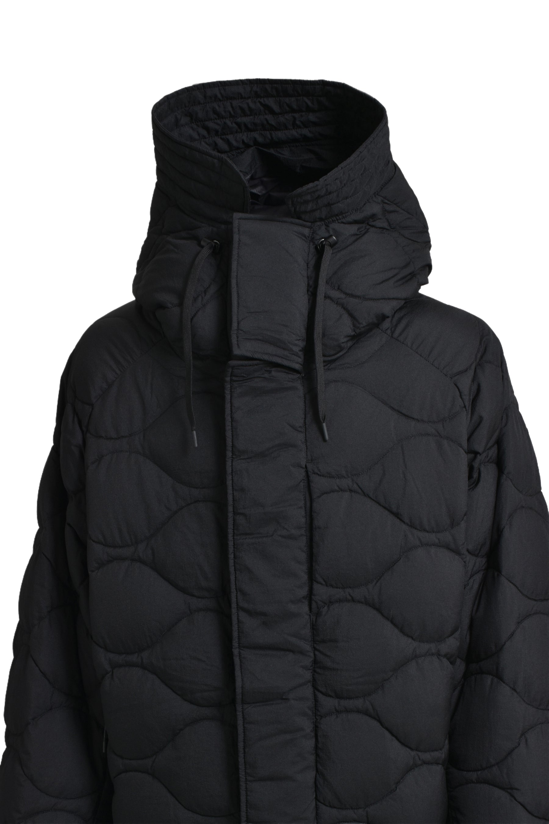 QUILTING DOWN COAT / BLK