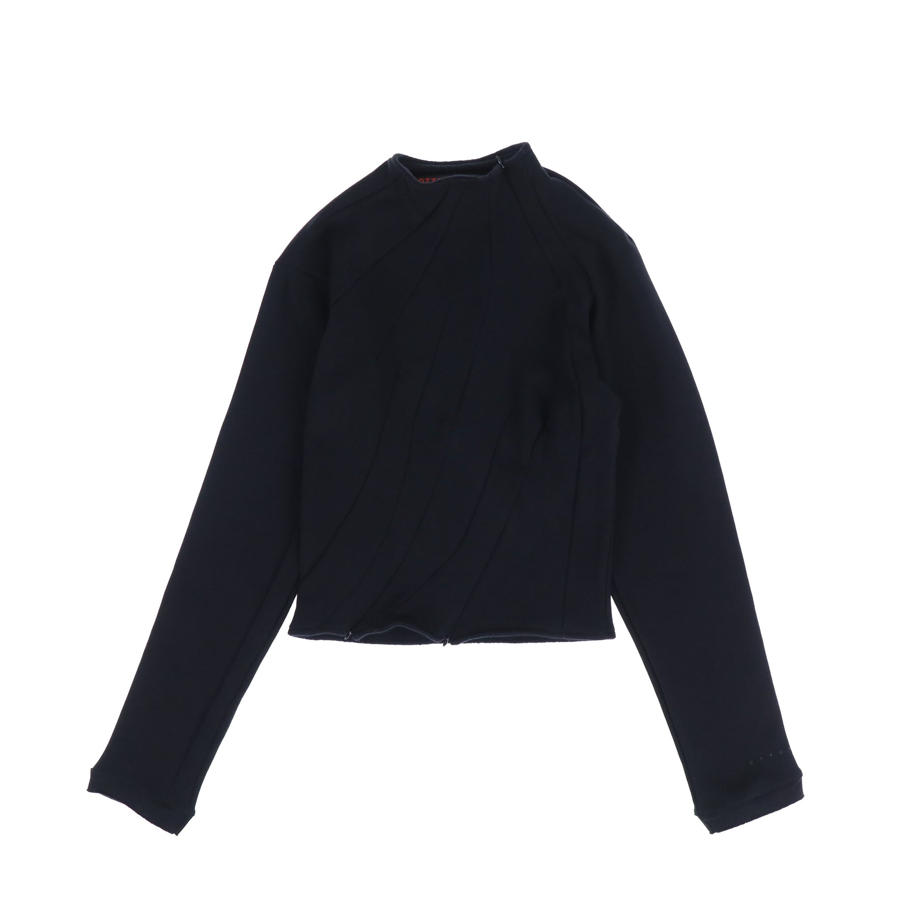 OTTOLINGER オットリンガー MULTILINE ZIP CREWNECK / BLK -NUBIAN