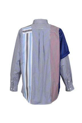 MIX SHIRT // ALL UNIQUE! / WHT/BLU