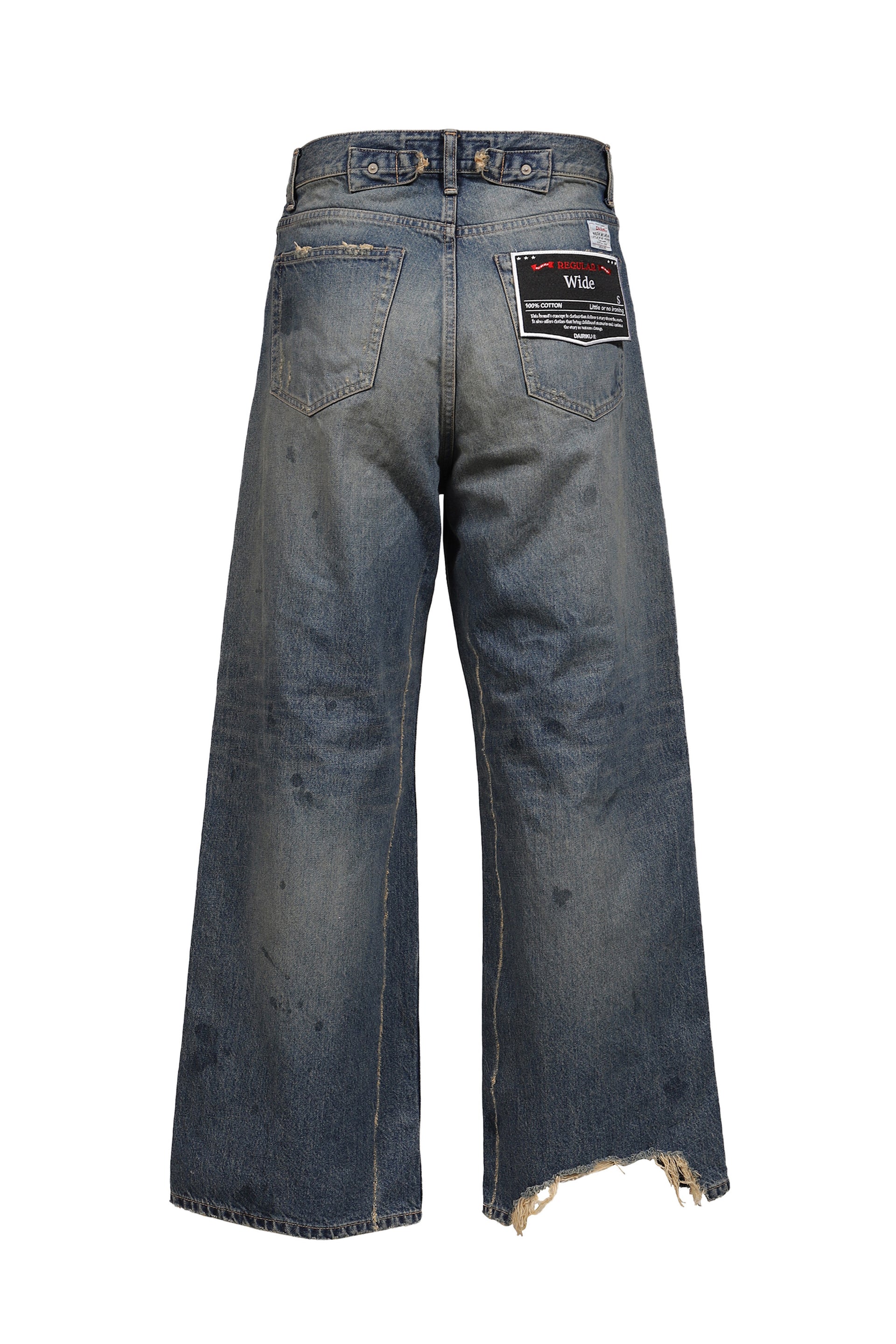 "80YEAR" DAMAGE WIDE DENIM PANTS / IND