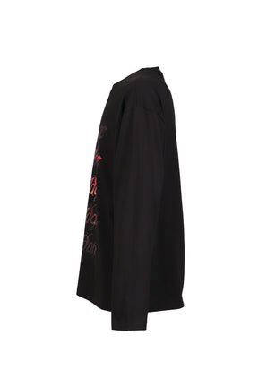 BLACK GRADIENT LOGO LONG-SLEEVED T-SHIRT / BLK
