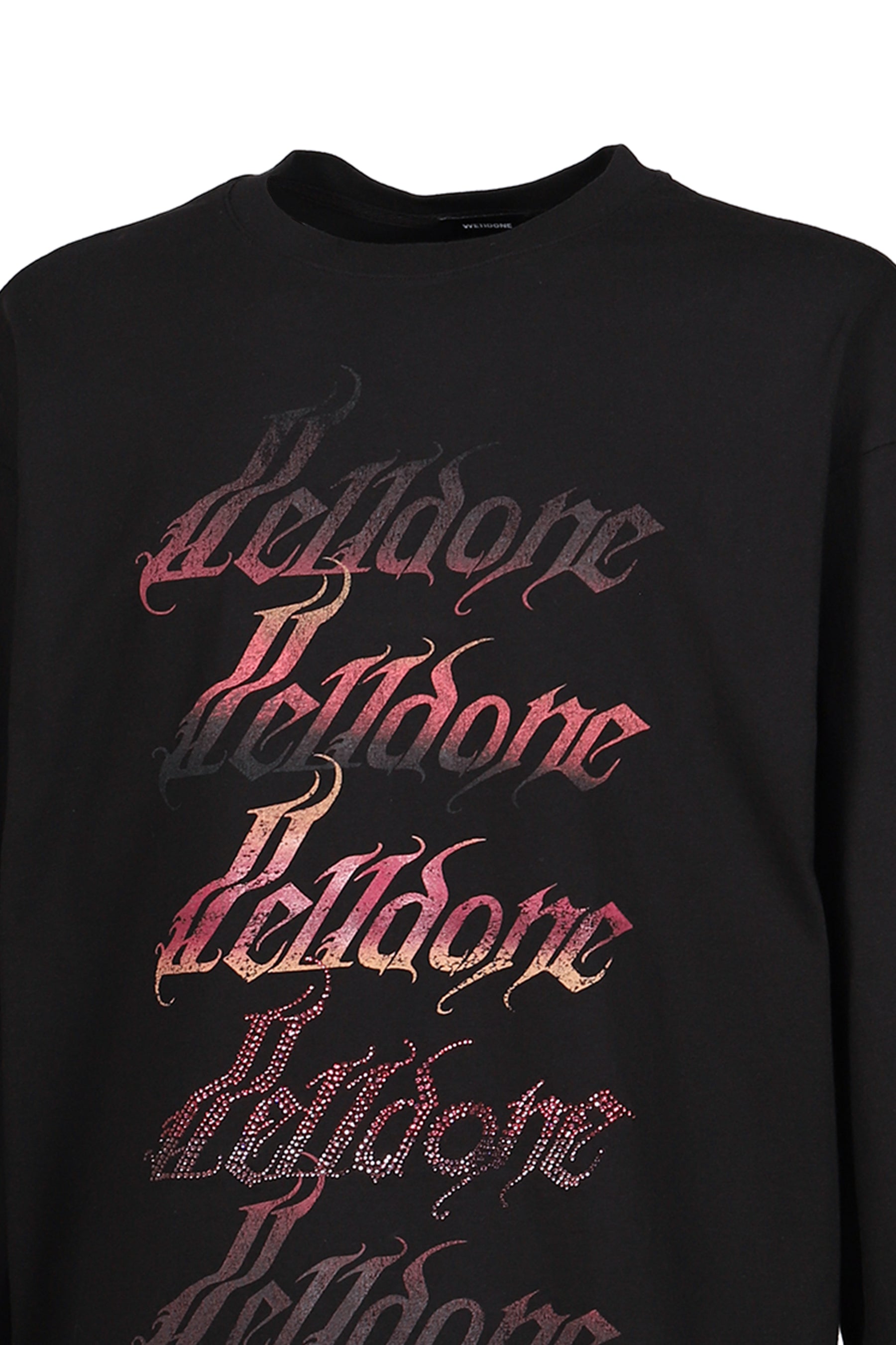 BLACK GRADIENT LOGO LONG-SLEEVED T-SHIRT / BLK