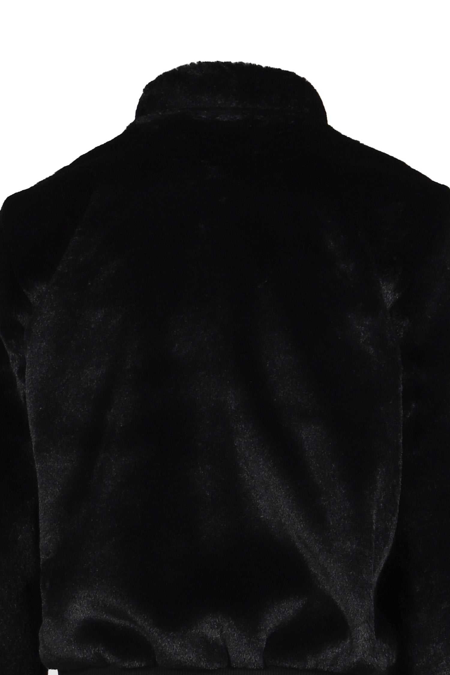 FLEECE APPLIQU_ ZIPUP JACKET / BLK