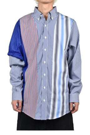 MIX SHIRT // ALL UNIQUE! / WHT/BLU